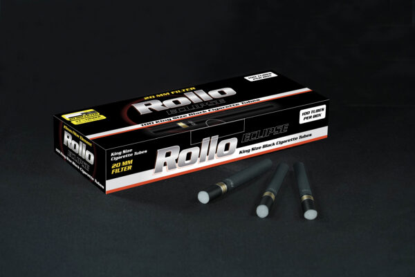 Black Cigarette Tubes Rollo Eclipse 100 CT