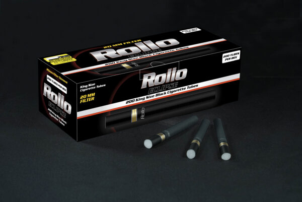 Black Cigarette Tubes Rollo Eclipse 200 CT