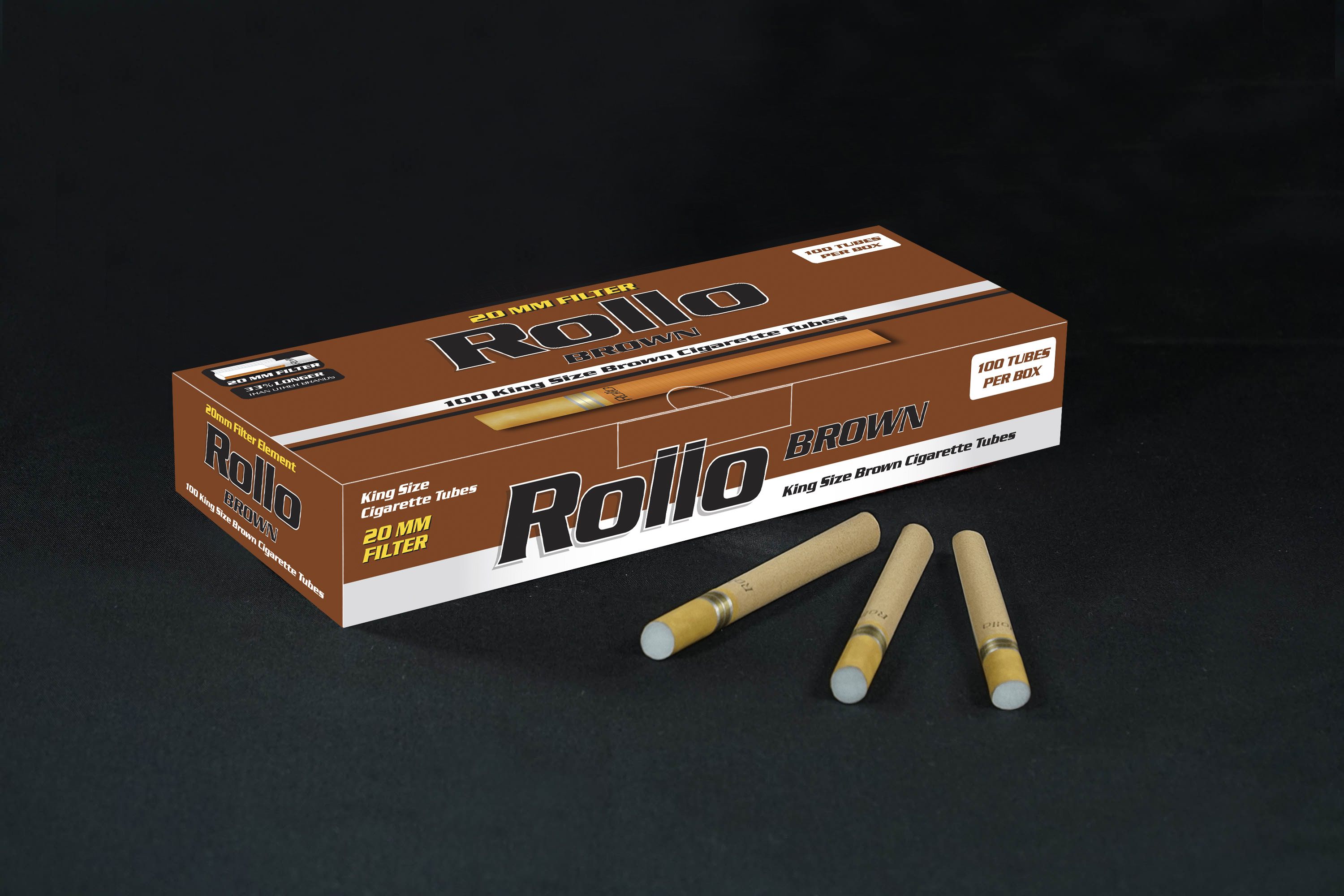Silverfoiltubes International Inc. Brown Cigarette Tubes Rollo Brown