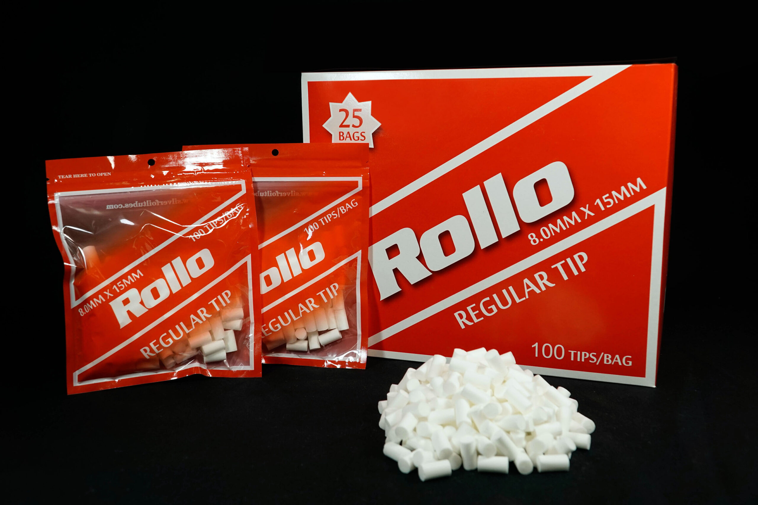 Cigarette Rolling Paper Filter Tips Regular Red 8mm x 15mm