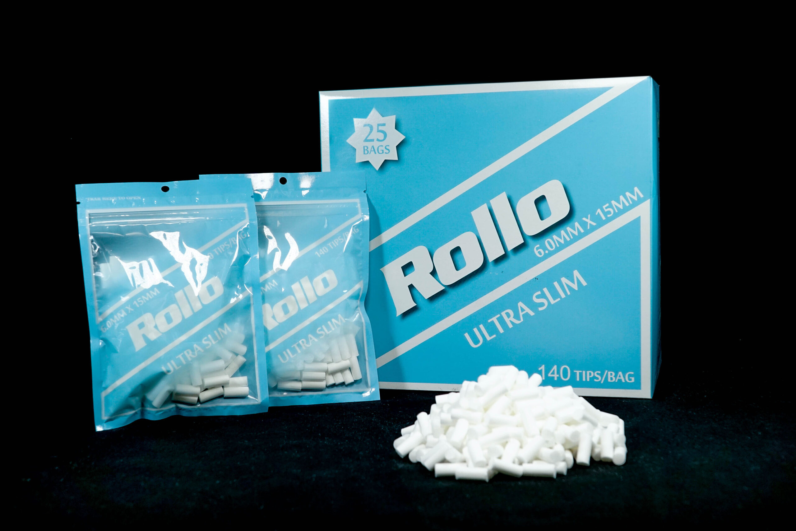Cigarette Rolling Paper Filter Tips Ultra Slim Rollo 6mm x 15mm