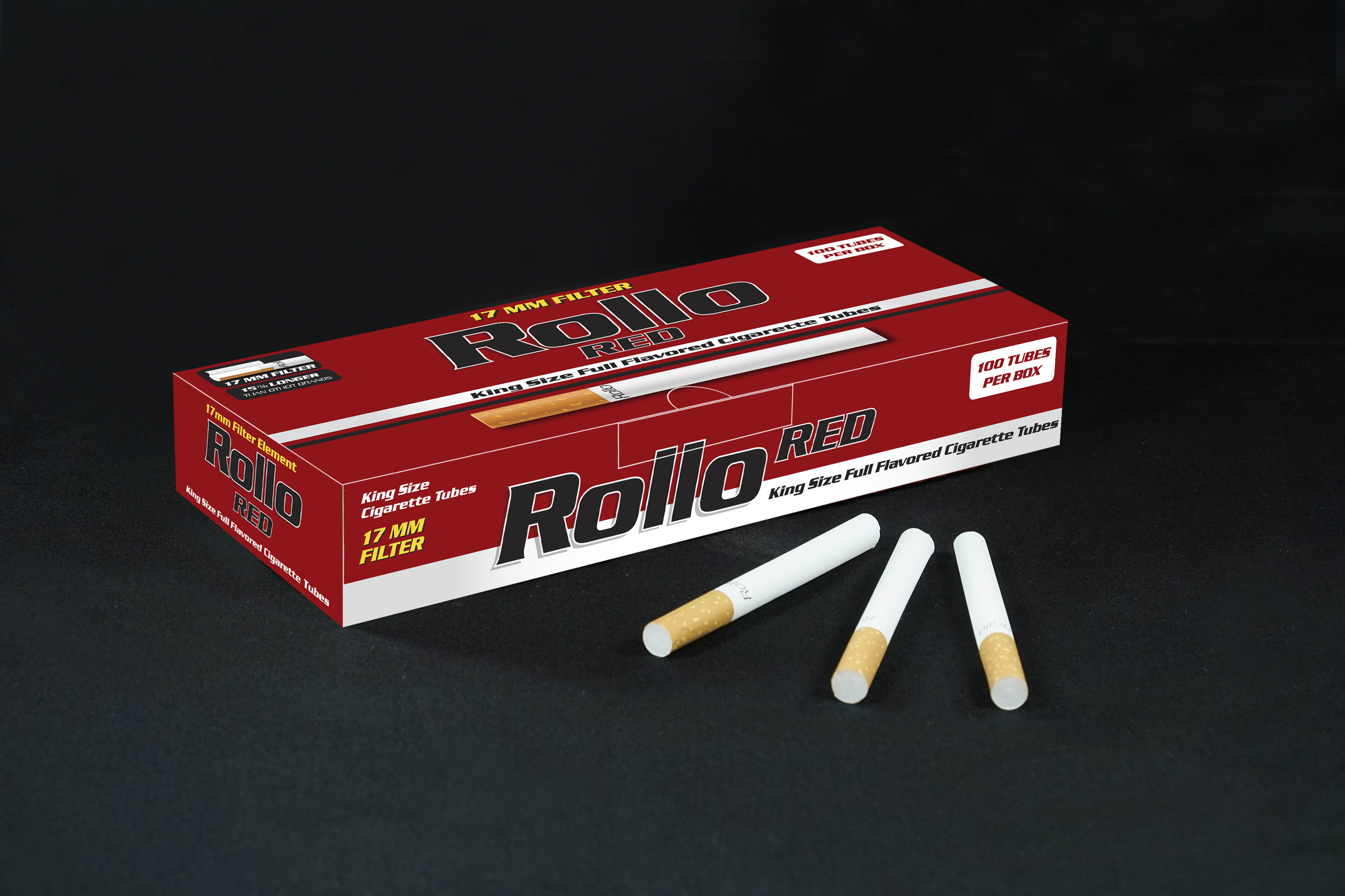 Silverfoiltubes International Inc. Cigarette Tubes Rollo Red 100 CT