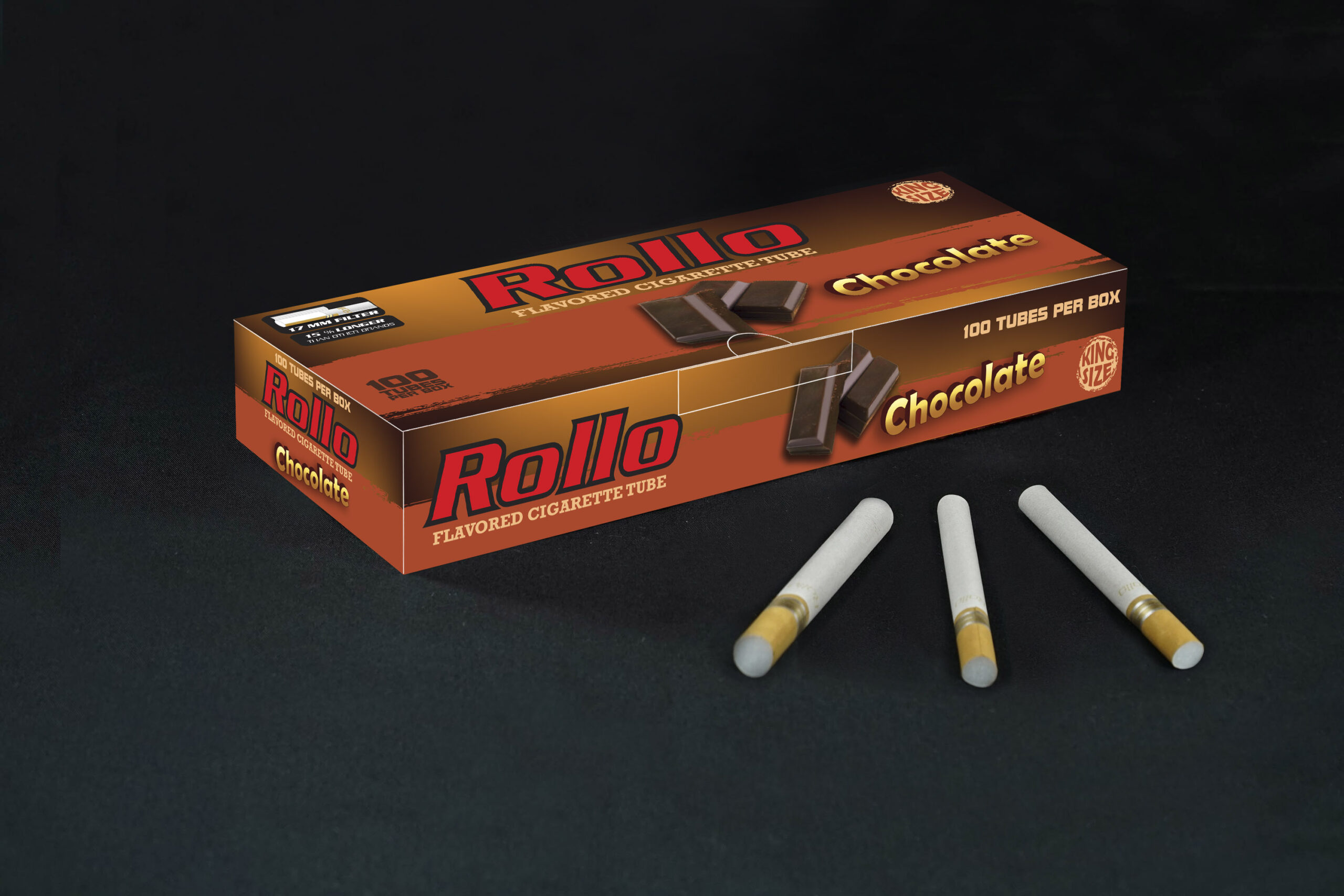 Flavoured Cigarette Tubes Rollo Chocolate 100 CT
