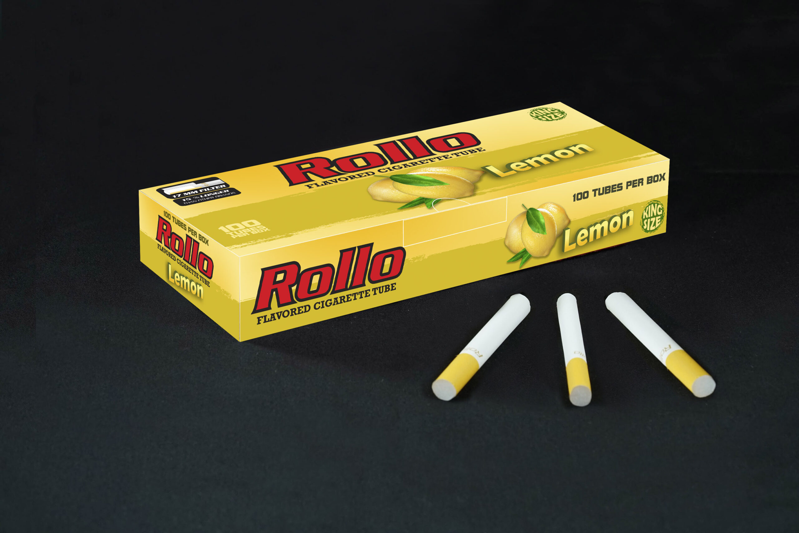 Flavoured Cigarette Tubes Rollo Lemon 100 CT