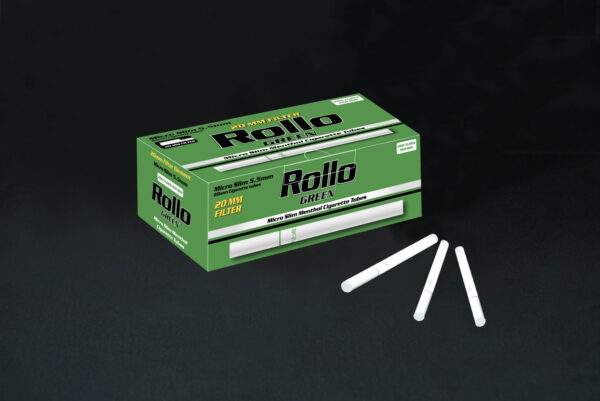 Micro Slim Cigarette Tubes Rollo 80/20 Green 200 CT