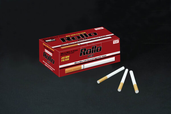 Micro Slim Cigarette Tubes Rollo Red 80/20 200 CT