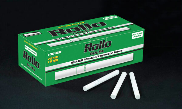 Menthol Cigarette Tubes 100mm Rollo Green 200 CT