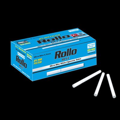 Micro Slim Cigarette Tubes Rollo Blue 88/25 200 CT